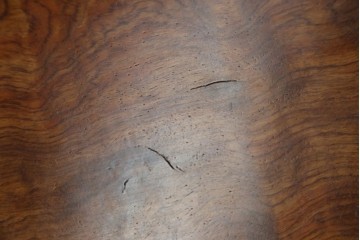 和製ビンテージ　波打つ木目が味わい深いブビンガの小さな一枚板　(R-080105)