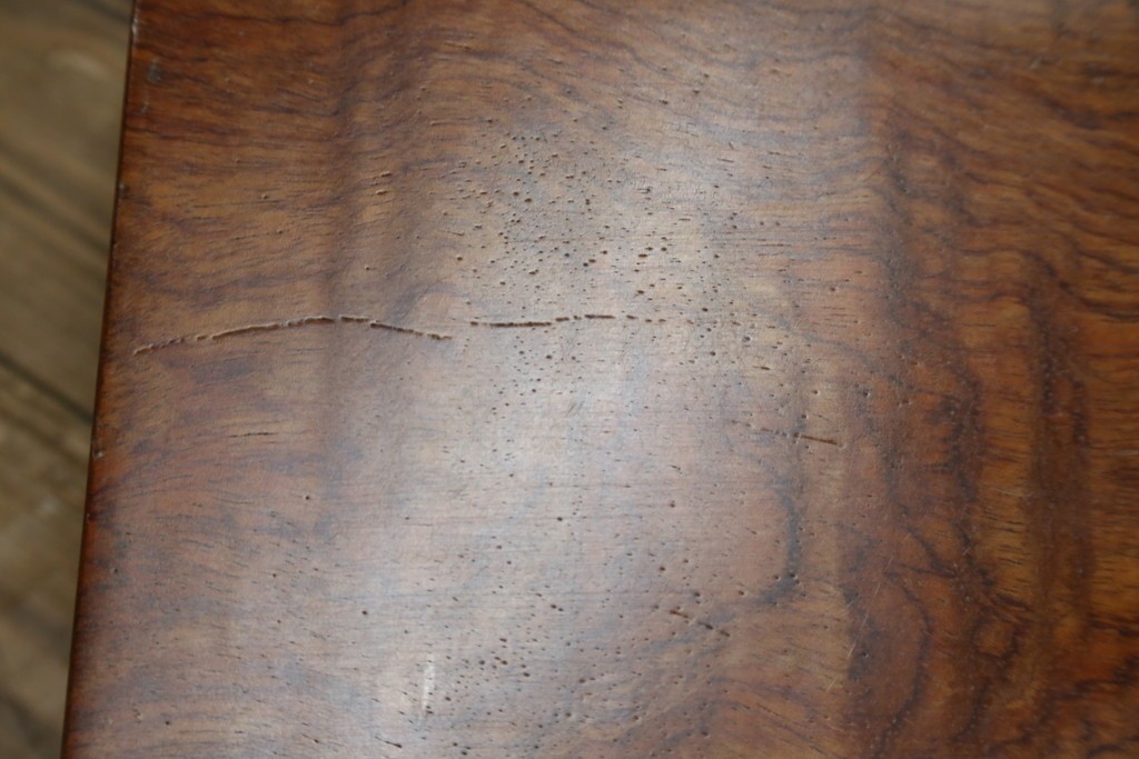 和製ビンテージ　波打つ木目が味わい深いブビンガの小さな一枚板　(R-080105)