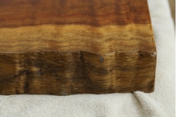 和製ビンテージ　波打つ木目が味わい深いブビンガの小さな一枚板　(R-080105)