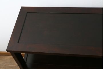 中古　美品　北海道民芸家具　HM105　シンプルモダンなデザインが魅力的な茶棚(茶タンス、収納棚、戸棚、飾り棚)(定価約23万円)(R-080110)