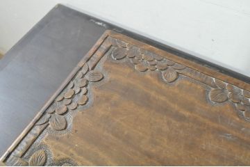 和製ビンテージ　軽井沢彫り　細やかな桜の彫刻が美しい小引き出し(チェスト、整理箪笥、卓上収納、ヴィンテージ)(R-080118)