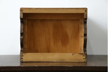 和製ヴィンテージ　軽井沢彫り　細やかな桜の彫刻が美しい小引き出し　(R-080118)