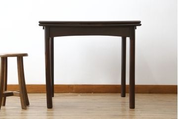 北欧ビンテージ　ノルウェー　BRUKSBO(ブルクスボ)　ローズウッド材　深みのある落ち着いたカラーが素敵なエクステンションテーブル(ダイニングテーブル、食卓、2人掛け、4人掛け、ヴィンテージ)(R-080121)