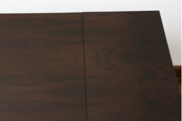 北欧ビンテージ　ノルウェー　BRUKSBO(ブルクスボ)　ローズウッド材　深みのある落ち着いたカラーが素敵なエクステンションテーブル(ダイニングテーブル、食卓、2人掛け、4人掛け、ヴィンテージ)(R-080121)