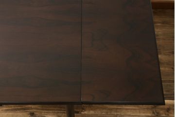 北欧ビンテージ　ノルウェー　BRUKSBO(ブルクスボ)　ローズウッド材　深みのある落ち着いたカラーが素敵なエクステンションテーブル(ダイニングテーブル、食卓、2人掛け、4人掛け、ヴィンテージ)(R-080121)