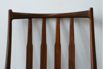 北欧ヴィンテージ　ノルウェー　BRUKSBO(ブルクスボ)　ローズウッド材　深みのある落ち着いたカラーが素敵なダイニングチェア2脚セット　(R-080122)