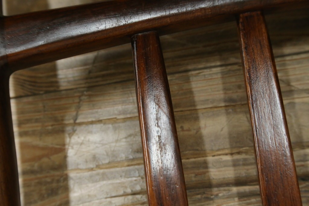 北欧ヴィンテージ　ノルウェー　BRUKSBO(ブルクスボ)　ローズウッド材　深みのある落ち着いたカラーが素敵なダイニングチェア2脚セット　(R-080122)