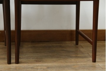 北欧ヴィンテージ　ノルウェー　BRUKSBO(ブルクスボ)　ローズウッド材　深みのある落ち着いたカラーが素敵なダイニングチェア2脚セット　(R-080122)