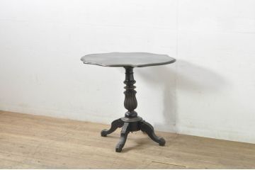 フランスアンティーク　クラシカルなデザインがおしゃれなフレンチチルトアップテーブル(ティルトトップテーブル、折りたたみテーブル、食卓、2人掛けダイニングテーブル、カフェテーブル、コーヒーテーブル)(R-080125)
