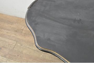 フランスアンティーク　クラシカルなデザインがおしゃれなフレンチチルトアップテーブル(ティルトトップテーブル、折りたたみテーブル、食卓、2人掛けダイニングテーブル、カフェテーブル、コーヒーテーブル)(R-080125)