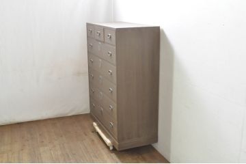 中古　美品　伝統工芸　桐屋田中製　和の趣を感じる凛とした佇まいが魅力的な加茂総桐箪笥(胴厚、総桐たんす、和たんす、衣装タンス、収納箪笥、整理箪笥、サイドチェスト、引き出し)(定価推定約46万5千円)(R-080126)