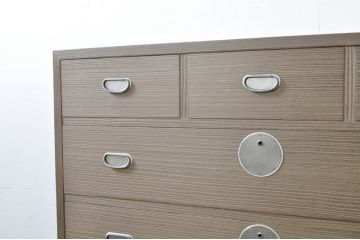 中古　美品　伝統工芸　桐屋田中製　和の趣を感じる凛とした佇まいが魅力的な加茂総桐箪笥(胴厚、総桐たんす、和たんす、衣装タンス、収納箪笥、整理箪笥、サイドチェスト、引き出し)(定価推定約46万5千円)(R-080126)
