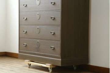 中古　美品　伝統工芸　桐屋田中製　加茂総桐箪笥　和の趣を感じる衣装箪笥　定価推定約46万5千円　(R-080126)