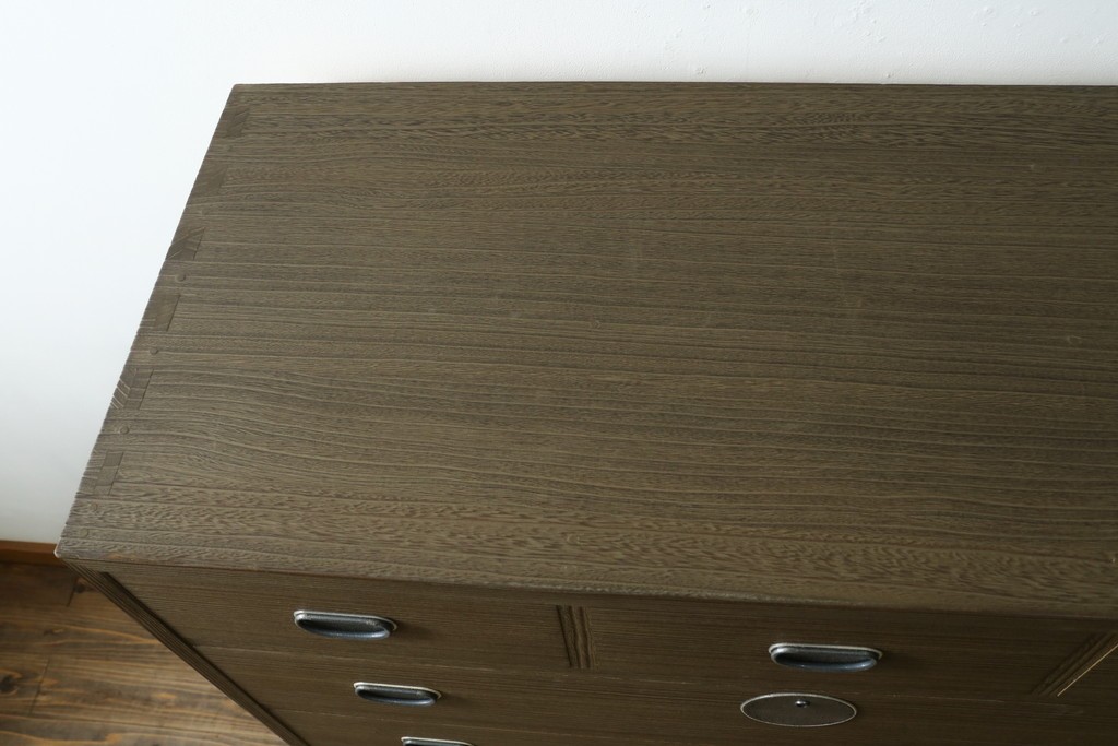 中古　美品　伝統工芸　桐屋田中製　加茂総桐箪笥　和の趣を感じる衣装箪笥　定価推定約46万5千円　(R-080126)