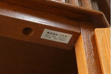 中古　美品　KOSUGA(コスガ)　リージェントハウスシリーズ　上品な佇まいの二段重ねキャビネット(食器棚、キュリオケース、カップボード、飾り棚、戸棚、収納棚)(定価約44万円)(R-080143)