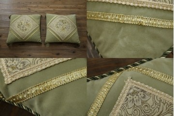 中古　イタリア製　ロココ調　華やかな彫刻が目を惹く3人掛けソファ　(R-080153)