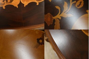 中古　イタリア製　ロココ調　華やかな彫刻が目を惹くローテーブル(センターテーブル、リビングテーブル)(R-080156)