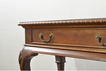 中古　アメリカ　センチュリー社(CENTURY)　スラリと伸びた猫脚がおしゃれなコンソールテーブル(薄型デスク、机、ワークデスク、サイドテーブル、在宅用、在宅ワーク用)(定価約70万円)(R-080158)