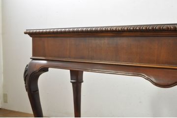 中古　アメリカ　センチュリー社(CENTURY)　スラリと伸びた猫脚がおしゃれなコンソールテーブル(薄型デスク、机、ワークデスク、サイドテーブル、在宅用、在宅ワーク用)(定価約70万円)(R-080158)