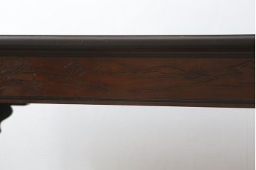 中古　希少モデル　DREXEL HERITAGE(ドレクセルヘリテイジ)　彫刻入り　異国情緒あふれるシノワズリ様式のコンソールテーブル(薄型デスク、机、ワークデスク、サイドテーブル、在宅用、在宅ワーク用)(R-080159)