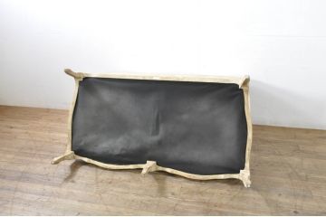 中古　美品　サラグレース(Sarah Grace)取り扱い　フランス　BLANC D'IVOIRE(ブランディボワール)　リネン生地　フレンチーシャビーな2Pソファ(二人掛け、アームソファ)(定価約44万円)(R-080161)