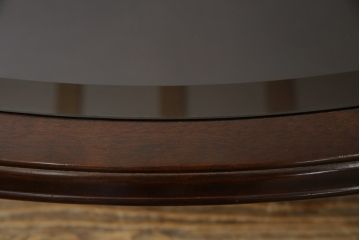 中古　美品　maruni(マルニ木工)　ベルサイユシリーズ　クラシカルな雰囲気漂う楕円形のセンターテーブル(ローテーブル、リビングテーブル、オーバルテーブル)(定価約13万円)(R-080168)
