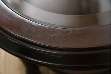 中古　美品　maruni(マルニ木工)　ベルサイユシリーズ　クラシカルな雰囲気漂う楕円形のセンターテーブル(ローテーブル、リビングテーブル、オーバルテーブル)(定価約13万円)(R-080168)