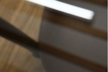 中古　美品　maruni(マルニ木工)　ベルサイユシリーズ　クラシカルな雰囲気漂う楕円形のセンターテーブル(ローテーブル、リビングテーブル、オーバルテーブル)(定価約13万円)(R-080168)