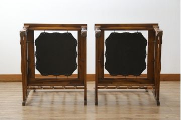 和製ビンテージ　希少な廃番品　オールドカリモク(karimoku)　コロニアルシリーズ　上品な佇まいが魅力の2Pソファ(アームチェア、2人掛け、ヴィンテージ)(R-080172)