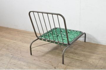 中古　レアモデル　アデペシュ(a.depeche)　コリルソファ(coryre sofa)　お好みのクッションで楽しめる1Pローソファ5脚セット(スチールフレーム、アイアンフレーム、イージーチェア、ラウンジチェア、一人掛け、椅子、イス、バラ売り可能)(R-080174)