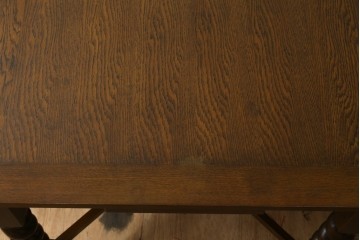 中古　美品　百貨店取り扱い　オーク材　ツイストレッグが特徴的なドローリーフテーブル　定価約22万円　(R-080175)