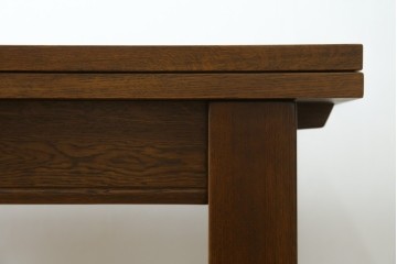中古　美品　百貨店取り扱い　オーク材　ツイストレッグが特徴的なドローリーフテーブル　定価約22万円　(R-080175)