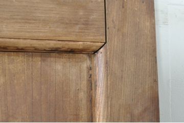 アンティーク建具　新潟産　重厚感のある佇まいが魅力の一枚板の蔵戸1枚(引き戸、玄関戸)(R-080181)