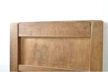 アンティーク建具　新潟産　重厚感のある佇まいが魅力の一枚板の蔵戸1枚(引き戸、玄関戸)(R-080181)