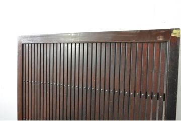 アンティーク建具　北陸産　欅(ケヤキ)材・檜(ヒノキ)材　和の空間を高める格子蔵戸1枚(格子戸、引き戸、玄関戸)(R-080184)