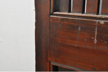 アンティーク建具　北陸産　欅(ケヤキ)材・檜(ヒノキ)材　和の空間を高める格子蔵戸1枚(格子戸、引き戸、玄関戸)(R-080184)