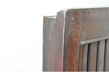 アンティーク建具　北陸産　欅(ケヤキ)材・檜(ヒノキ)材　和の空間を高める格子蔵戸1枚(格子戸、引き戸、玄関戸)(R-080184)