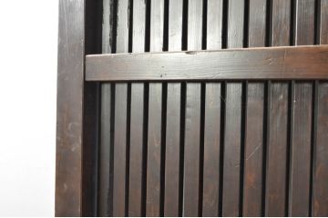アンティーク建具　北陸産　欅(ケヤキ)材・檜(ヒノキ)材　和の空間を高める格子蔵戸1枚(格子戸、引き戸、玄関戸)(R-080184)
