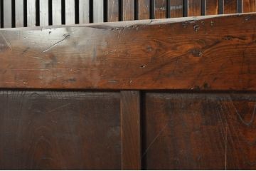 アンティーク建具　北陸産　欅(ケヤキ)材・檜(ヒノキ)材　和の空間を高める格子蔵戸1枚(格子戸、引き戸、玄関戸)(R-080184)