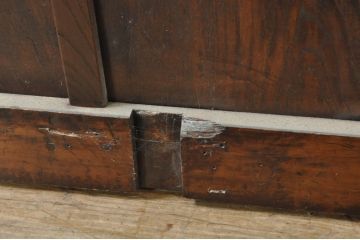 アンティーク建具　北陸産　欅(ケヤキ)材・檜(ヒノキ)材　和の空間を高める格子蔵戸1枚(格子戸、引き戸、玄関戸)(R-080184)