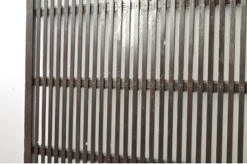 アンティーク建具　希少サイズ!!　落ち着いた和の空間を演出する背の高い幅広ガラス格子戸2枚セット(帯戸、引き戸、ガラス戸)(R-080190)