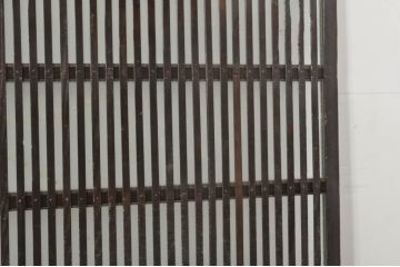アンティーク建具　希少サイズ!!　落ち着いた和の空間を演出する背の高い幅広ガラス格子戸2枚セット(帯戸、引き戸、ガラス戸)(R-080190)