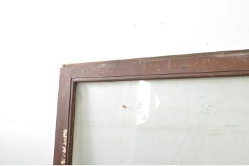 アンティーク建具　片面ペイント仕上げ限定　古い酒屋の特大ガラス戸2枚セット(引き戸)(R-080196)