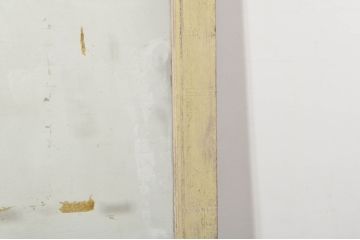 アンティーク建具　片面ペイント仕上げ限定　古い酒屋の特大ガラス戸2枚セット(引き戸)(R-080196)