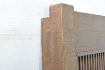 アンティーク建具　美品　欅(ケヤキ)材　和モダンな空間を演出する格子蔵戸1枚(玄関戸、格子戸、引き戸)(R-080198)
