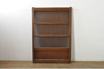 アンティーク建具　美品　欅(ケヤキ)材　和モダンな空間を演出する格子蔵戸1枚(玄関戸、格子戸、引き戸)(R-080198)