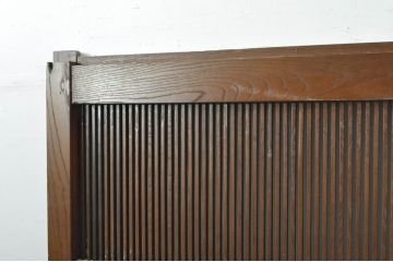 アンティーク建具　美品　欅(ケヤキ)材　和モダンな空間を演出する格子蔵戸1枚(玄関戸、格子戸、引き戸)(R-080198)