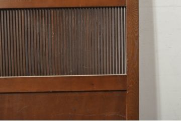 アンティーク建具　美品　欅(ケヤキ)材　和モダンな空間を演出する格子蔵戸1枚(玄関戸、格子戸、引き戸)(R-080198)