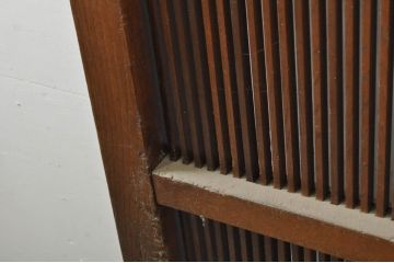 アンティーク建具　美品　欅(ケヤキ)材　和モダンな空間を演出する格子蔵戸1枚(玄関戸、格子戸、引き戸)(R-080198)