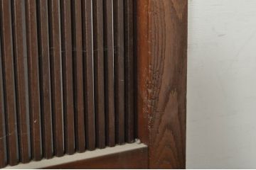 アンティーク建具　美品　欅(ケヤキ)材　和モダンな空間を演出する格子蔵戸1枚(玄関戸、格子戸、引き戸)(R-080198)